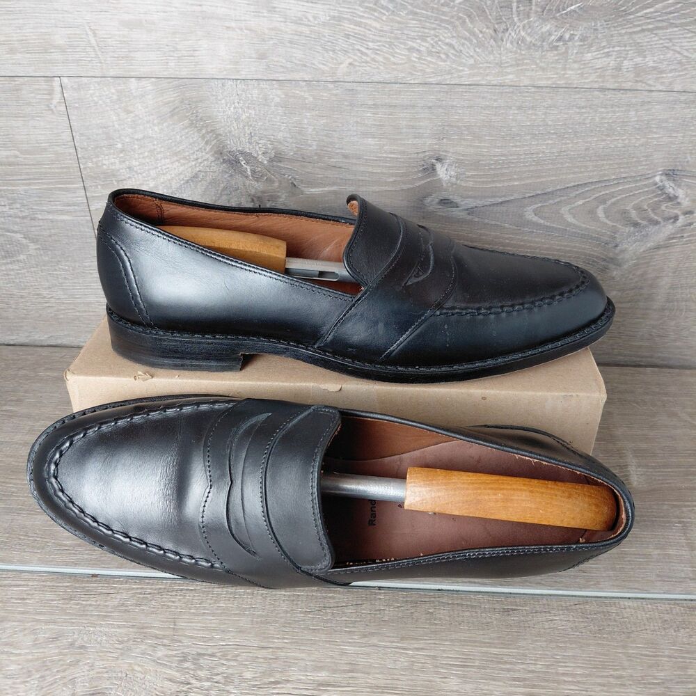 Allen Edmonds Randolph Black Leather Penny Loafers Shoes Slip On Men's Size 10